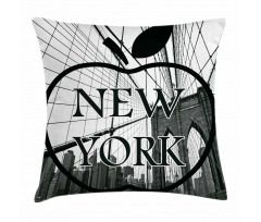 Cityscape Big Apple Motif Pillow Cover