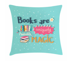 Books are Magic Pale Color Pillow Cover