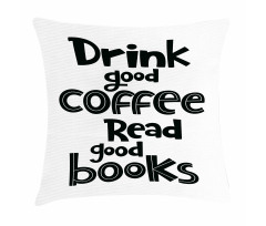 Coffee and Books Pillow Cover