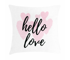 Romantic Phrase Hearts Pillow Cover