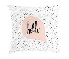 Pale Pink Speech Bubble Pillow Cover