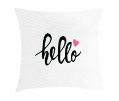 Message with Heart Pillow Cover