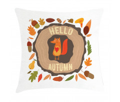 Autumn Theme Vintage Fox Pillow Cover