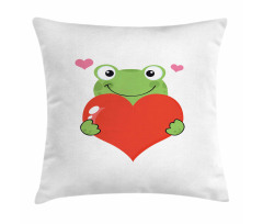 Funny Cartoon Frog Pillow Cover