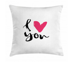 Hand Drawn Design Romantic Pillow Cover