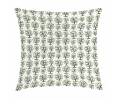 Swirled Lines Botanical Pillow Cover