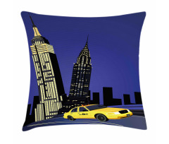 Taxi New York American Pillow Cover