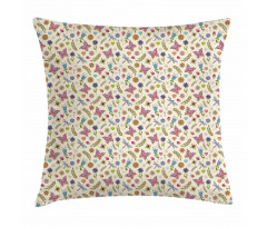 Abstract Colorful Flora Pillow Cover