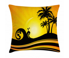 Holiday Waves and Trees Pillow Cover