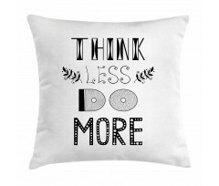 Different Fonts Leafs Pillow Cover