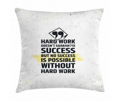 Hard Work Words Pillow Cover