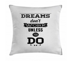 Future Goals Words Pillow Cover