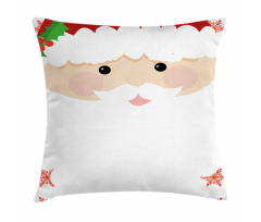 Cartoon Face Santa Pillow Cover
