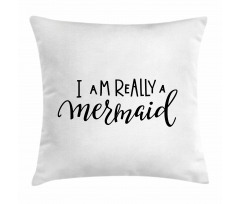 Monochrome Words Pillow Cover