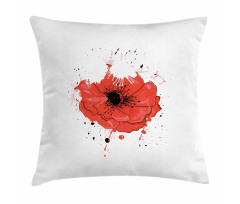 Head of Opiate Flower Art Pillow Cover