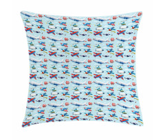 Aircrafts Sky Diving Pillow Cover