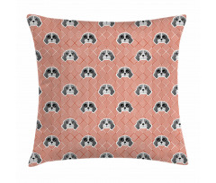 Beagle Puppy Squares Pillow Cover