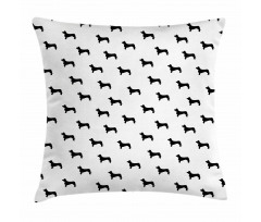 Pet Canine Silhouette Pillow Cover