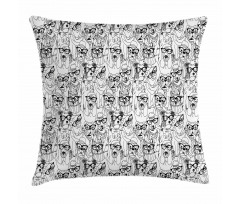 Terrier and Pug Pillow Cover