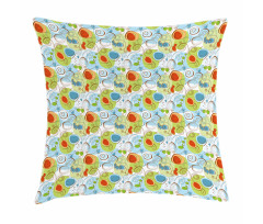 Whimsical Doodle Swirls Pillow Cover