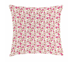 Pink Magnolia Garden Pillow Cover