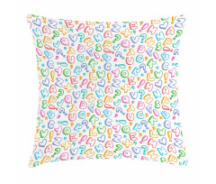 Colored Letters Pillow Cover