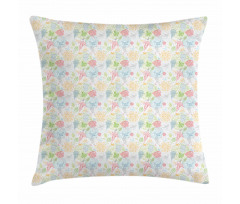 Trace Style Flora Fauna Pillow Cover