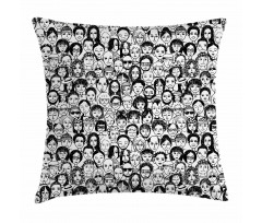 People Portrait Pillow Cover