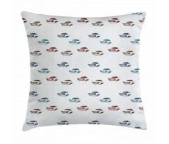 Retro American Vehicles Pillow Cover