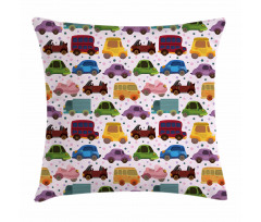 Cartoon Vehicle Design Pillow Cover