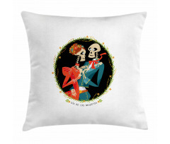 Skeletons in Love Pillow Cover