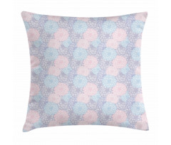 Hand Drawn Pale Blooms Pillow Cover