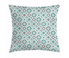 Retro Pastel Floral Pillow Cover