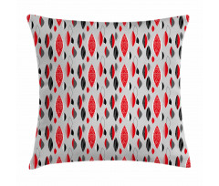 Abstract Oval Leaf Pillow Cover