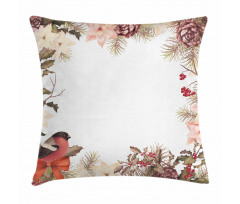 Bullfinch with Cedar Pillow Cover