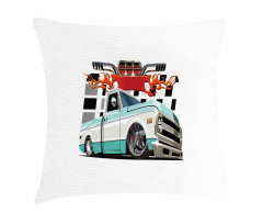 Lowrider Pickup Vehicle Pillow Cover