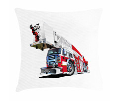 911 Emergency Firetruck Pillow Cover
