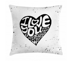 Grunge Art Heart Pillow Cover