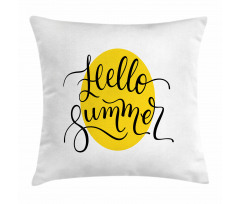 Letters on Yellow Pillow Cover