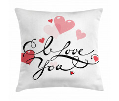 Swirls and Hearts Pillow Cover