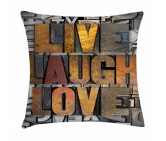 Values Words Pillow Cover