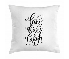 Live Love Composition Pillow Cover