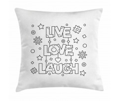 Doodle Words Pillow Cover