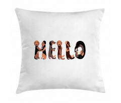 Puppies Saying Hello Pillow Cover
