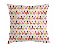 Colorful Puppy Motif Pillow Cover