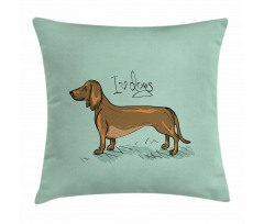 Detailed Puppy Design Pillow Cover