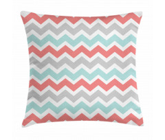 Cute Artful Pastel Zigzags Pillow Cover