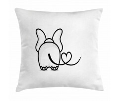 Love Theme Doodle Style Pillow Cover