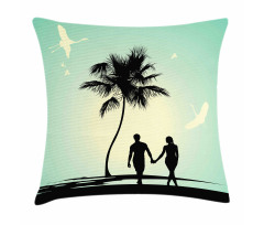 Married Couple Walking Pillow Cover
