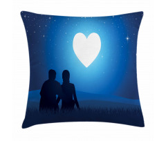 Couple Silhouette Pillow Cover